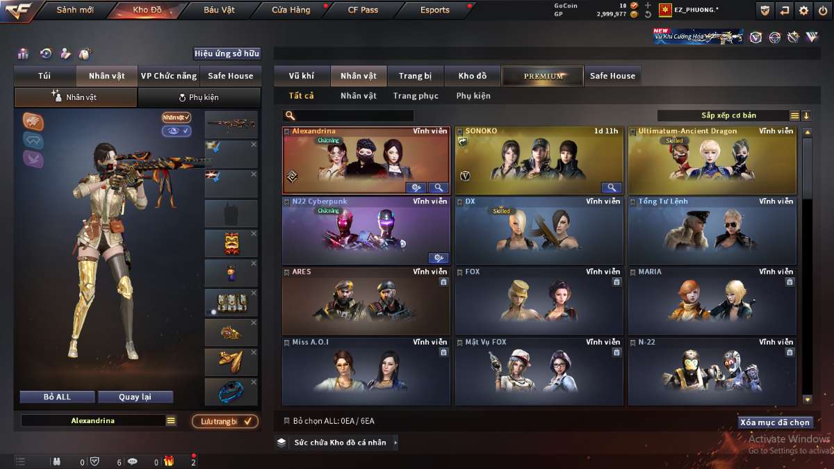 shop acc cf uy tin gia re
